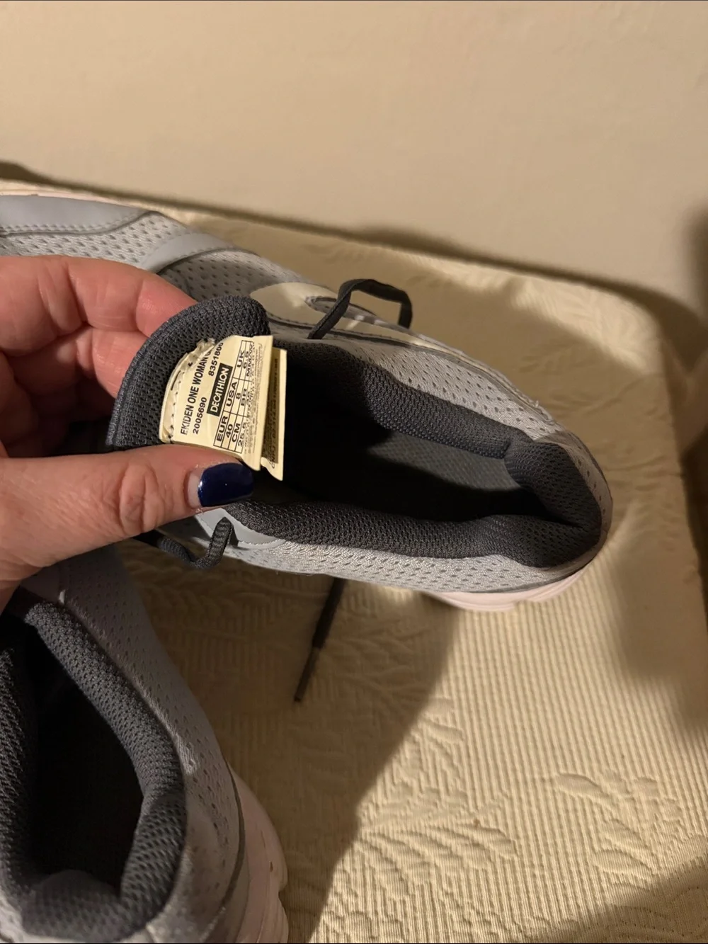 Women's Gray Mesh Lace-Up Sneakers - Lightweight Everyday Comfort